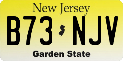 NJ license plate B73NJV