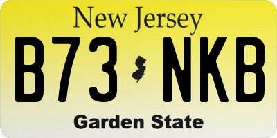 NJ license plate B73NKB