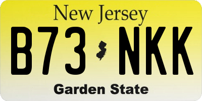 NJ license plate B73NKK