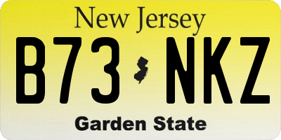 NJ license plate B73NKZ