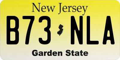 NJ license plate B73NLA