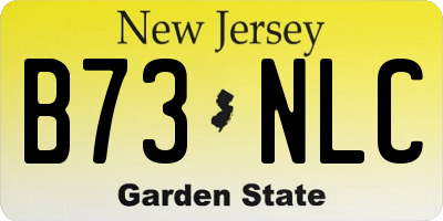 NJ license plate B73NLC