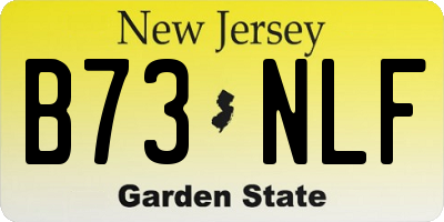NJ license plate B73NLF