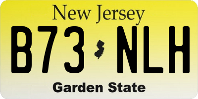 NJ license plate B73NLH
