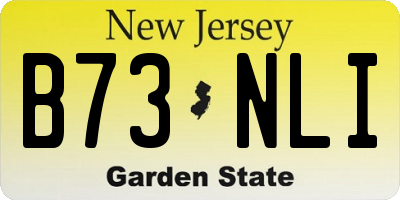 NJ license plate B73NLI