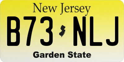 NJ license plate B73NLJ