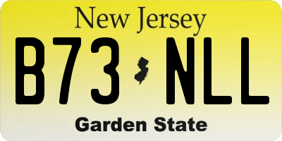 NJ license plate B73NLL