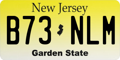 NJ license plate B73NLM