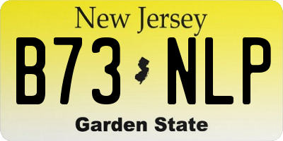NJ license plate B73NLP