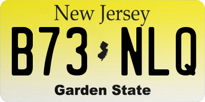 NJ license plate B73NLQ