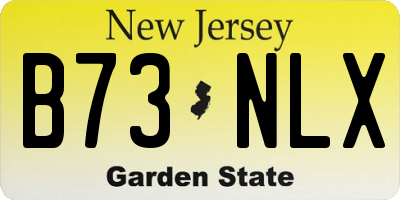 NJ license plate B73NLX