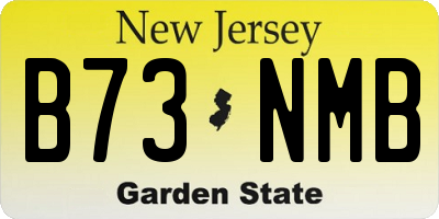 NJ license plate B73NMB