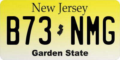 NJ license plate B73NMG