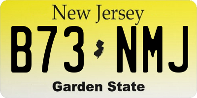 NJ license plate B73NMJ