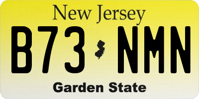 NJ license plate B73NMN