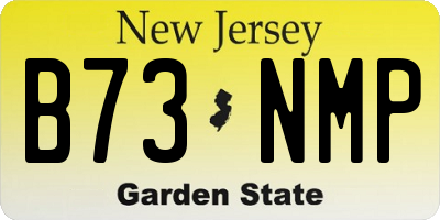 NJ license plate B73NMP