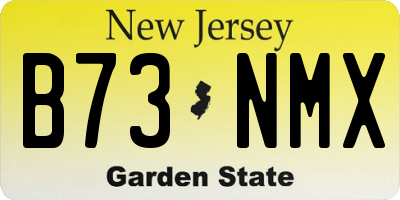 NJ license plate B73NMX