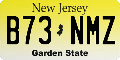 NJ license plate B73NMZ