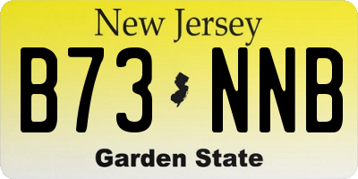 NJ license plate B73NNB