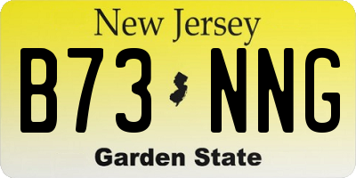 NJ license plate B73NNG