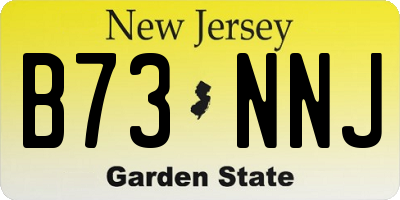 NJ license plate B73NNJ