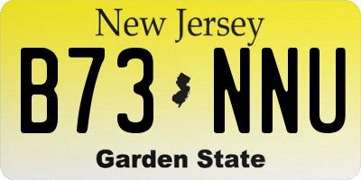 NJ license plate B73NNU