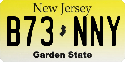 NJ license plate B73NNY