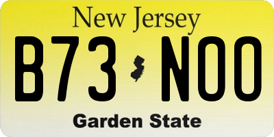 NJ license plate B73NOO