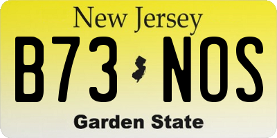 NJ license plate B73NOS