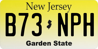 NJ license plate B73NPH