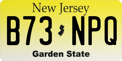 NJ license plate B73NPQ