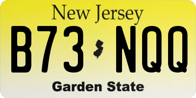 NJ license plate B73NQQ