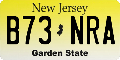 NJ license plate B73NRA