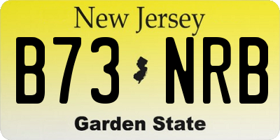 NJ license plate B73NRB
