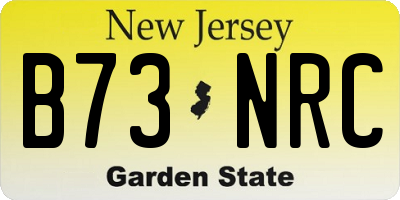 NJ license plate B73NRC