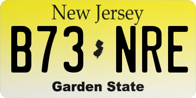 NJ license plate B73NRE