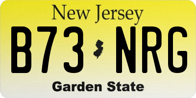 NJ license plate B73NRG