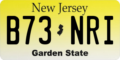 NJ license plate B73NRI