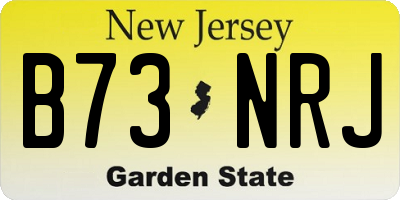 NJ license plate B73NRJ