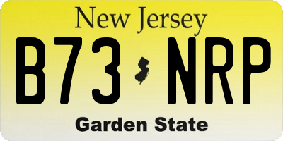 NJ license plate B73NRP