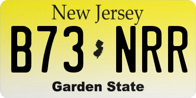 NJ license plate B73NRR