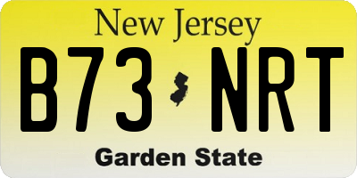 NJ license plate B73NRT