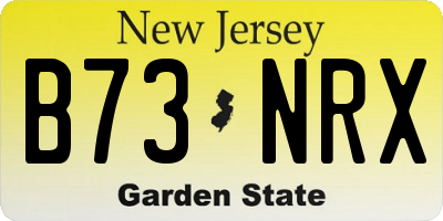 NJ license plate B73NRX