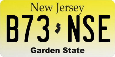 NJ license plate B73NSE