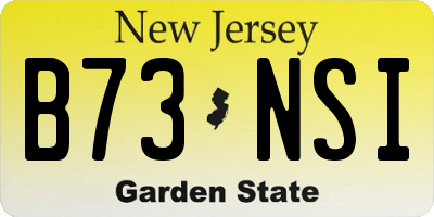 NJ license plate B73NSI