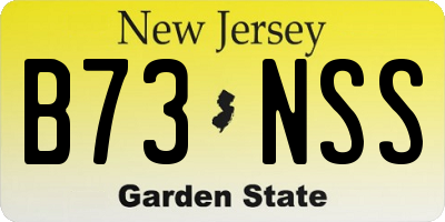 NJ license plate B73NSS