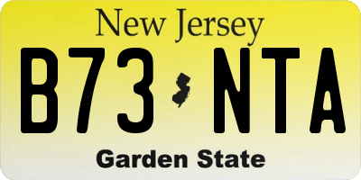 NJ license plate B73NTA
