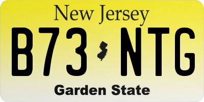 NJ license plate B73NTG