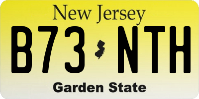 NJ license plate B73NTH