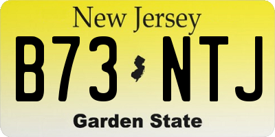 NJ license plate B73NTJ